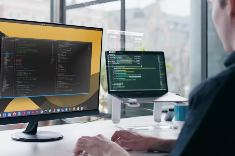 developer writing code