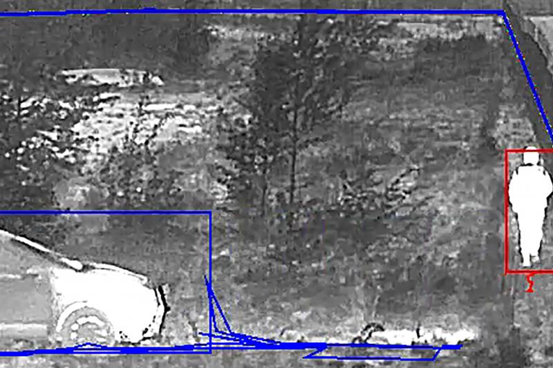 Perimeter defender is showing a car and a man
