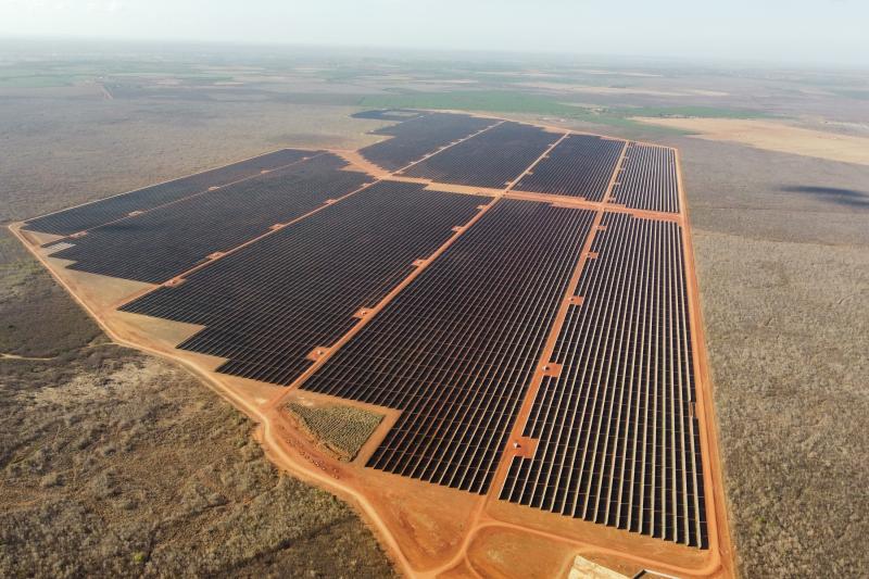 Aerial view of solar field by Elera