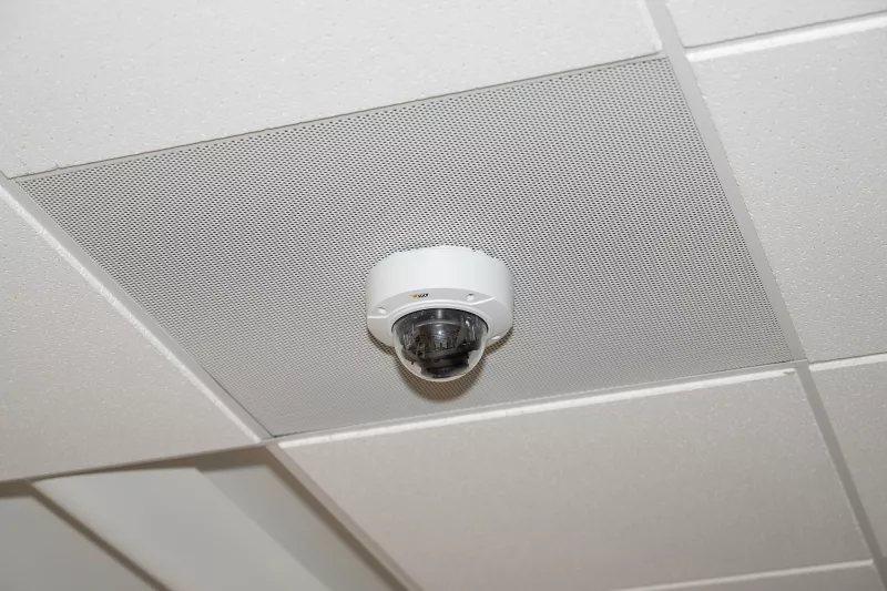 Audio Ceiling Tile Kit - Camera Ready, mounted in the ceiling