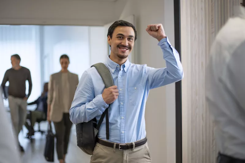 man passes a certification test