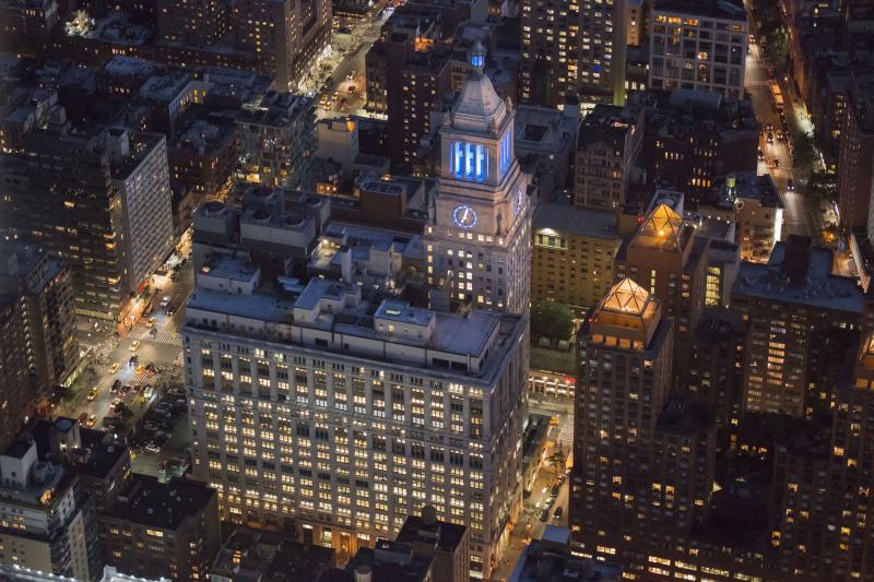 Aerial photo of Consolidated Edison's historic clocktower in New York City