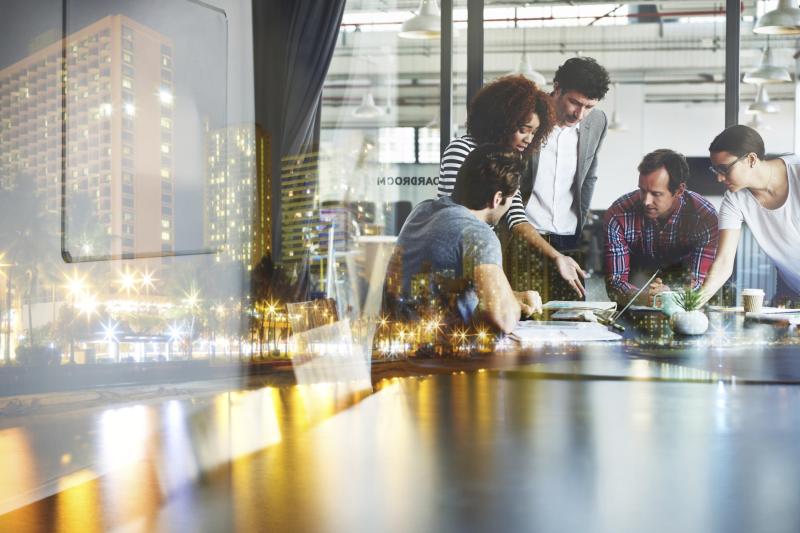 group of people having a business meeting