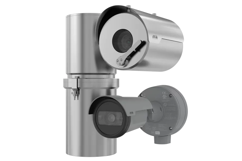 AXIS XPQ1785 and AXIS P1468-XLE, viewed from its left angle