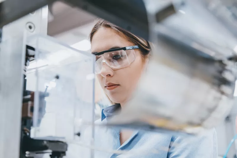 Woman safety glasses test environment 2208 hi