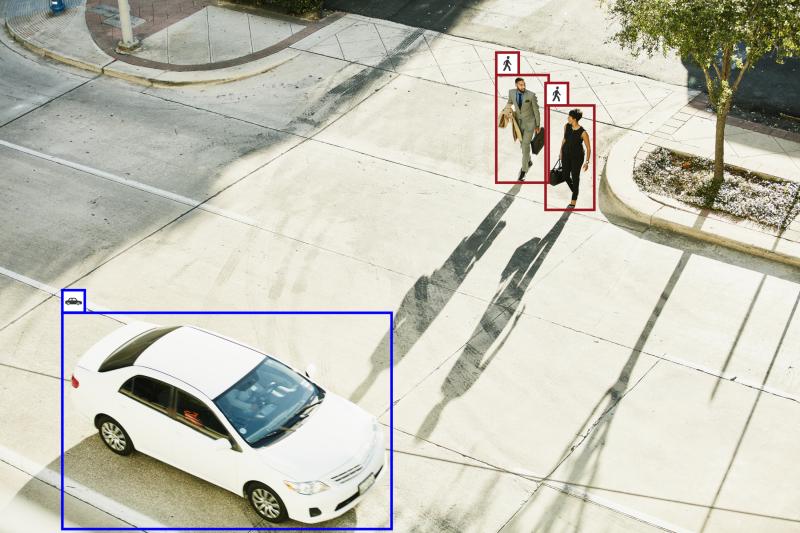 object_analytics_to_businesswoman_businessman_walking_across_street_overhead_view