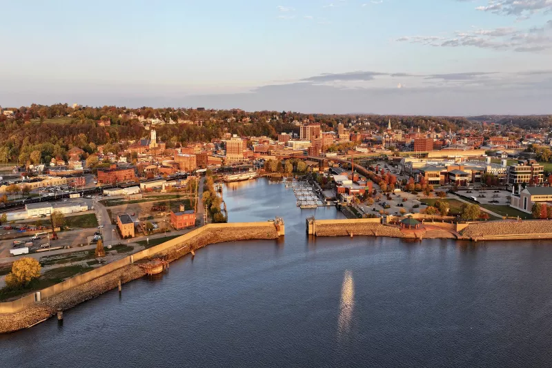 Port of Dubuque sunset