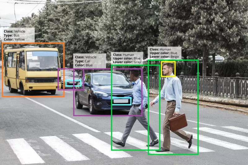 People and vehicle detection on zebra crossing