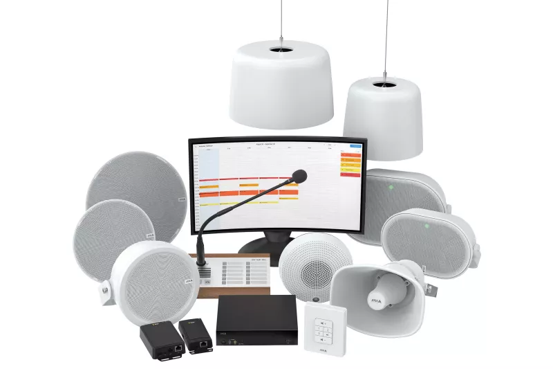 packshot of axis speakers