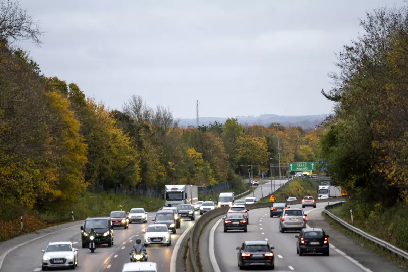 Highway traffic in both directions