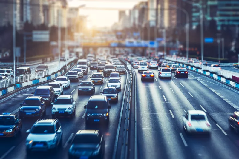 Heavy traffic in city
