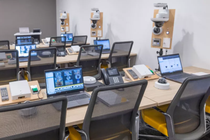 Empty Academy classroom