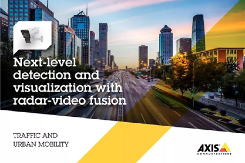 Smart city traffic management with next-level detection and visualization using Axis radar-video fusion technology for accurate vehicle tracking and urban mobility optimization.