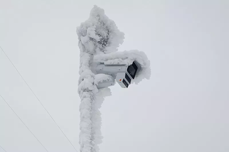 AXIS Q1656-DLE in extreme cold and snowy weather.