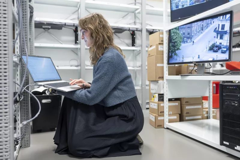 person testing products in lab 