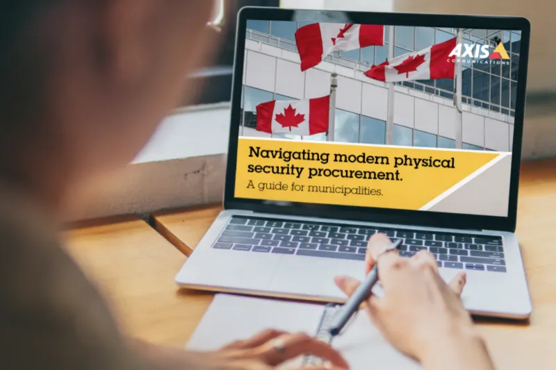 Procurement guide downloaded on laptop.