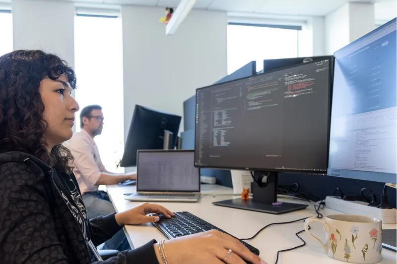 Person in front of computer