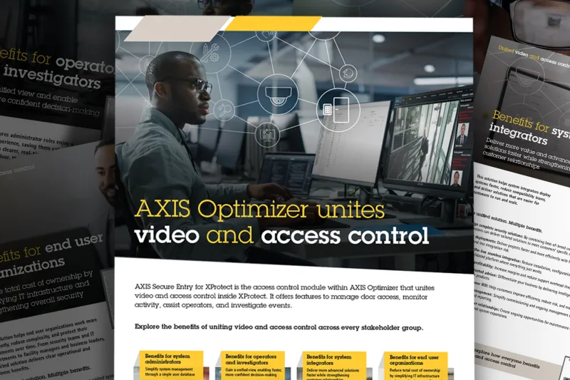 Benefit for all users of uniting video and access control.
