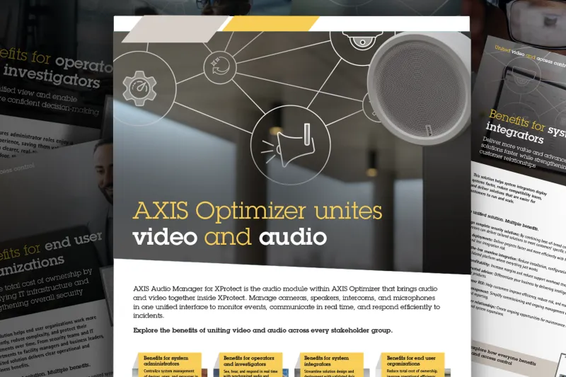 Benefit for all users of uniting video and audio.