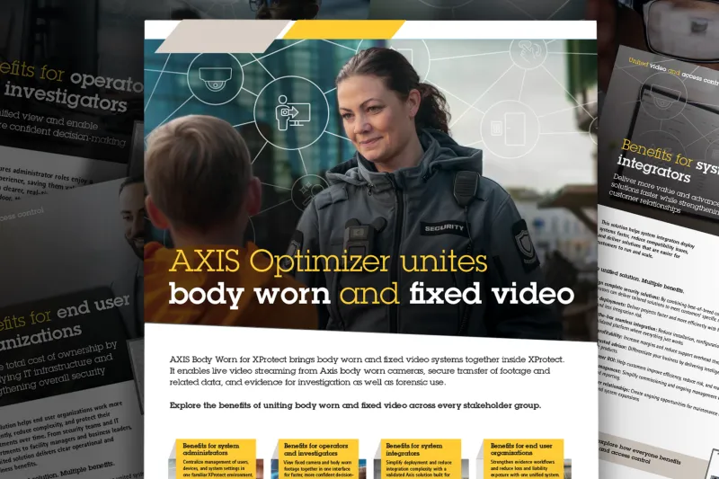 Benefit for all users of uniting body worn and fixed video.