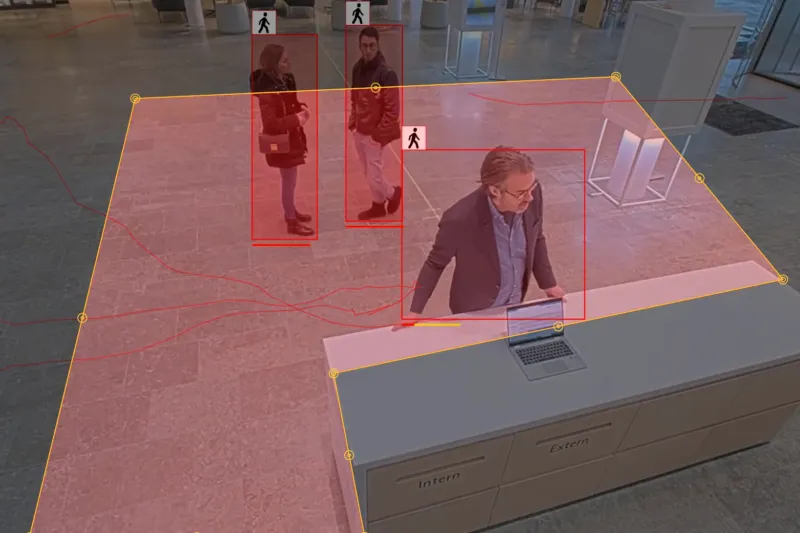 Axis object analytics time in area