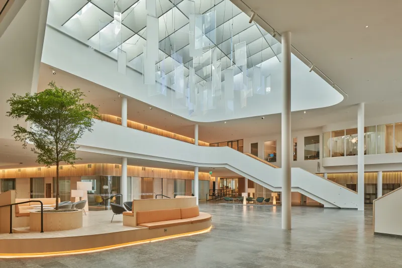 The lobby at Axis headqurters, Grenden, in Lund