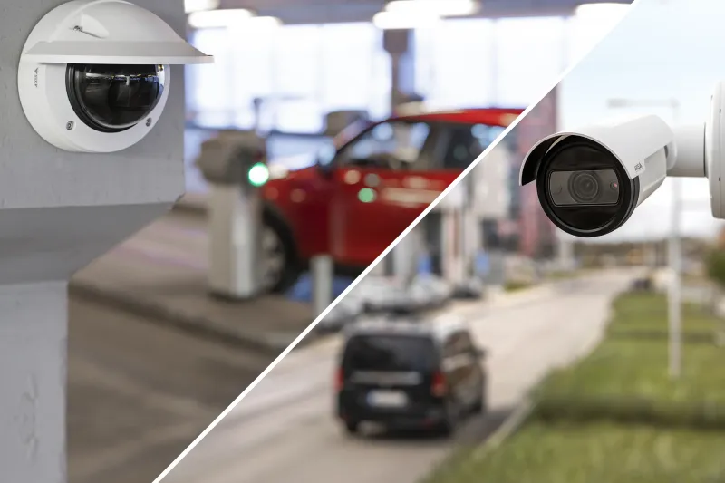 license plate capture banner with cameras in front of roads 
