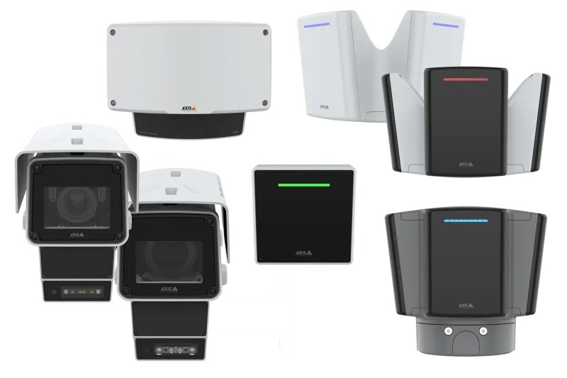 A collage displaying Axis radar devices