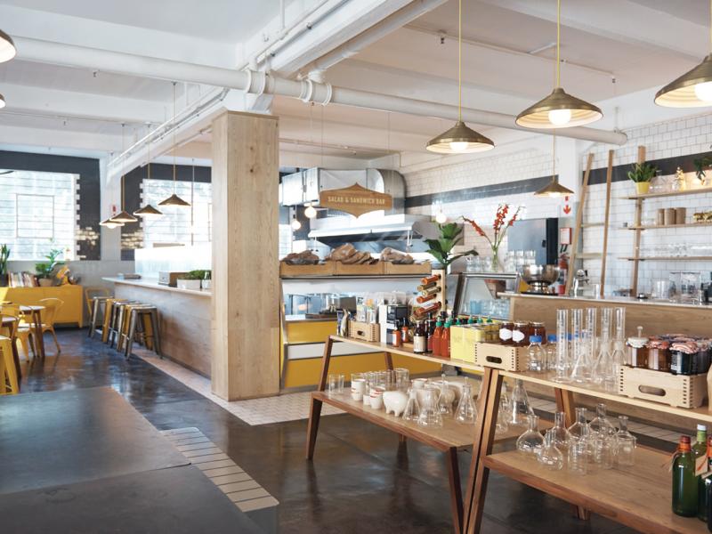 Cafe interior in daylight