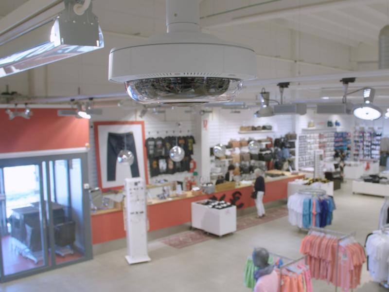 AXIS camera in outlet store.
