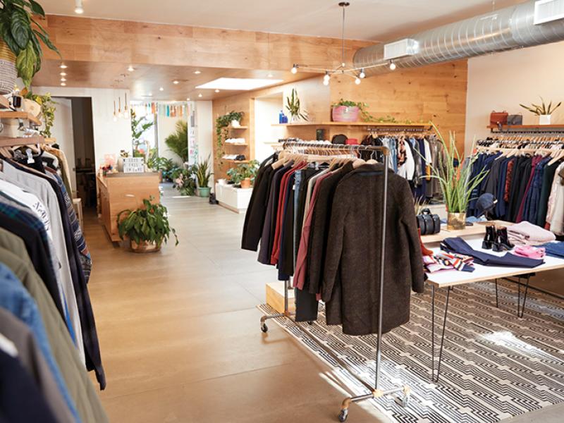 Axis IP camera - clothing shop interior
