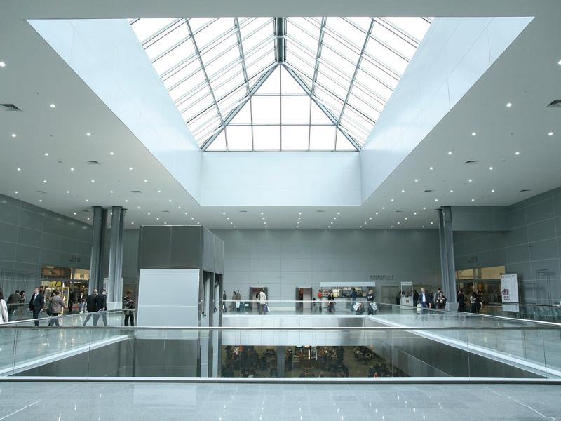 Copenhagen metro station building with atrium