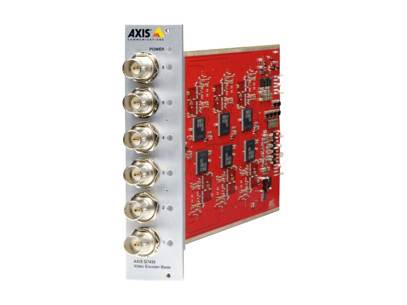 AXIS Q7436 video encoder blade standing from left angle