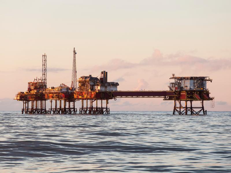 oil rig platform in the ocean