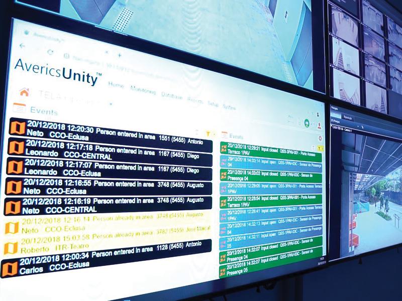 Monitor screen of AvericsUnity.