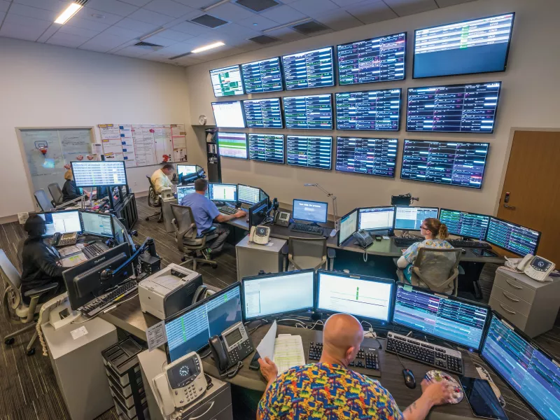Monitor room in Nemours Hospital.