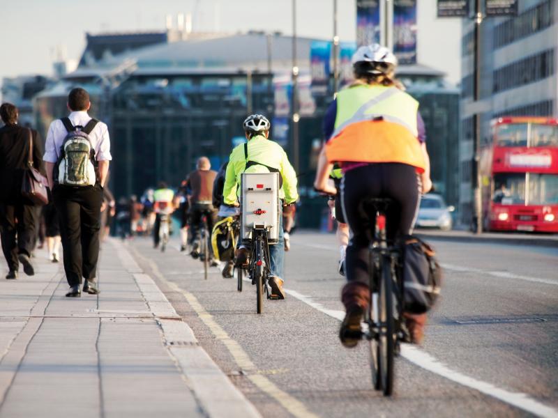 Bicycles passing by