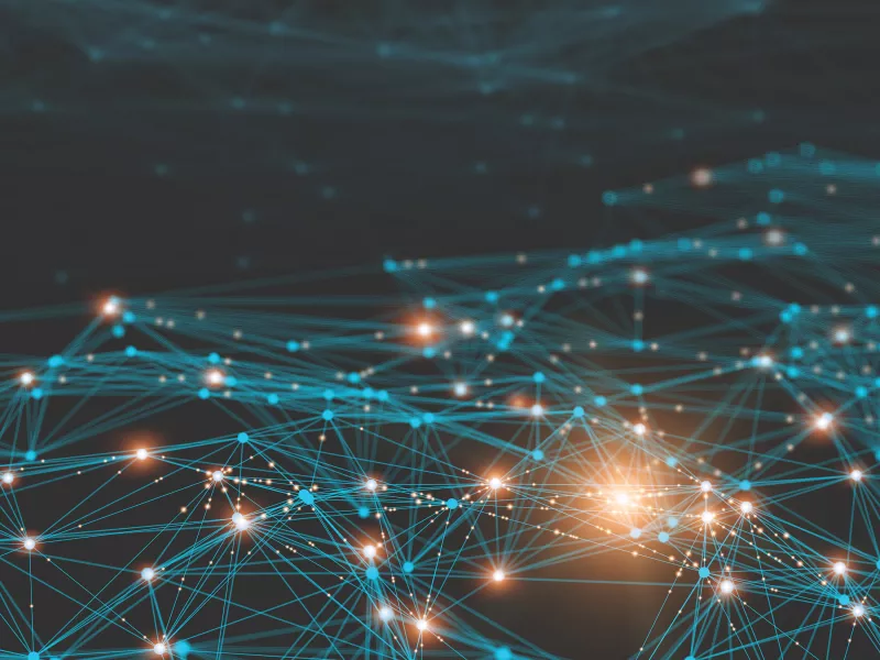 Illustration of cyber security network