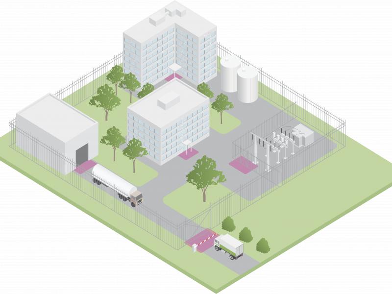 Illustration of an intrusion detection site