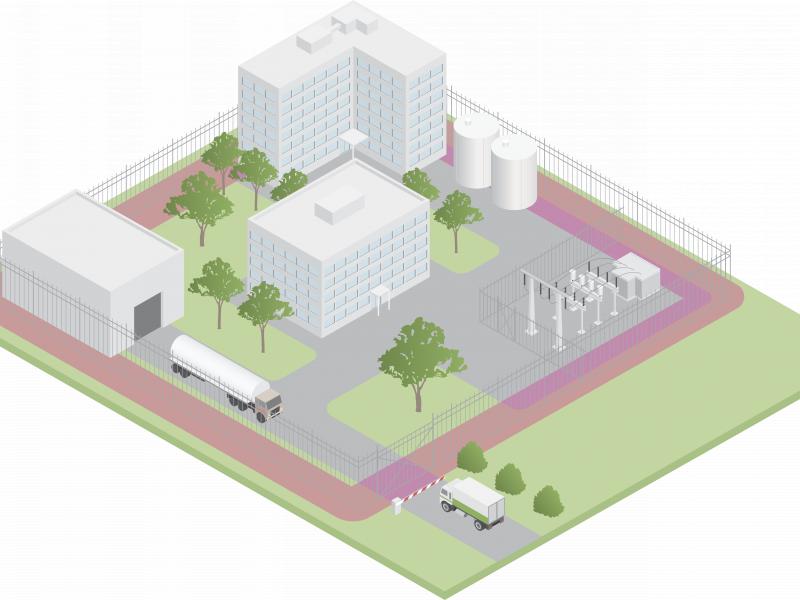 Illustration of an intrusion detection site