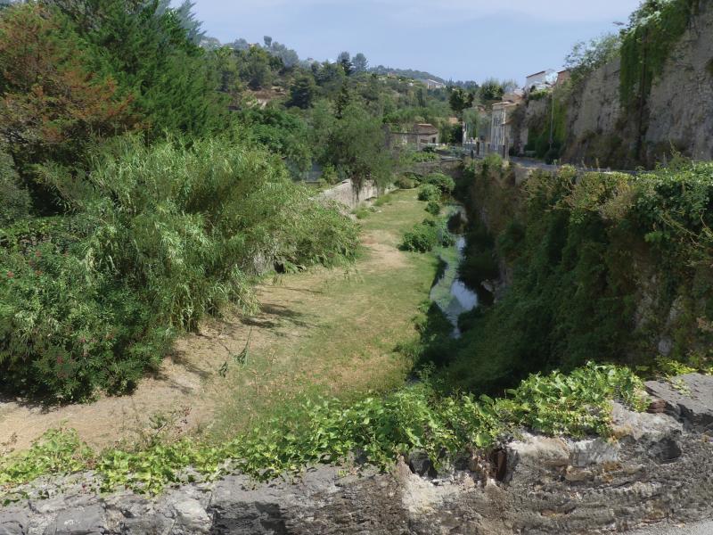 Empty ditch on the roadside of Metropole Toulon, France