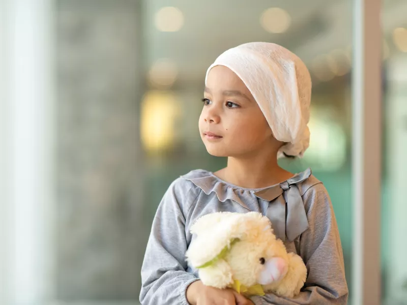 Girl with teddybear