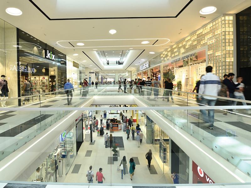 Second floor of Galati shopping mall
