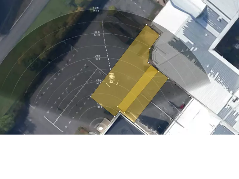 radar carousel illustrated in an outdoor environment