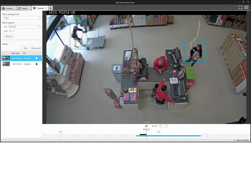 screenshot of a system showing a recording from the counter in a store 