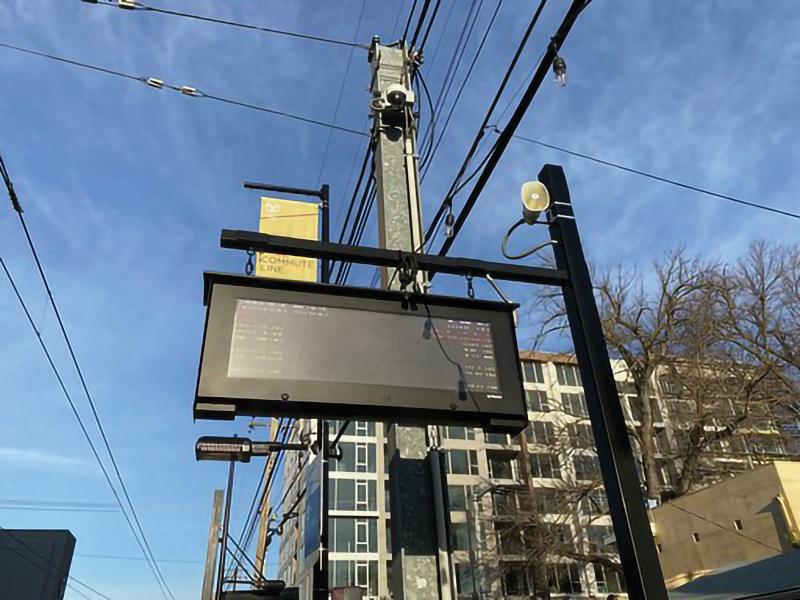 Digital signage at train station