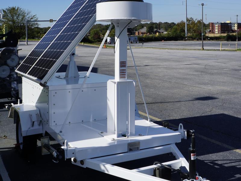 Close up view of Atlanta's mobile surveillance trailer