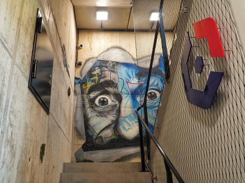 Cameras in staircase