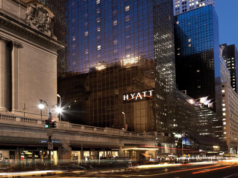 Hyatt New York City nighttime