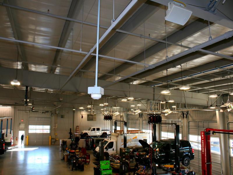 Interior of garage bays at Ginn Auto